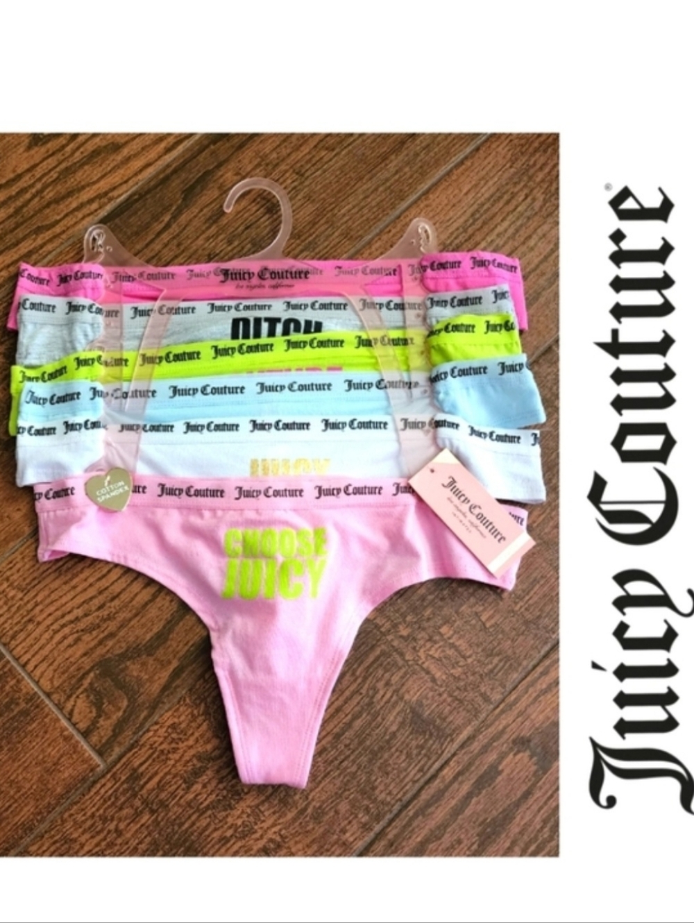 Juicy Couture 6-Pack Thong Panties